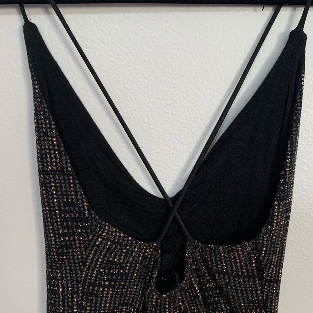 Mini gold/ black cocktail dress
